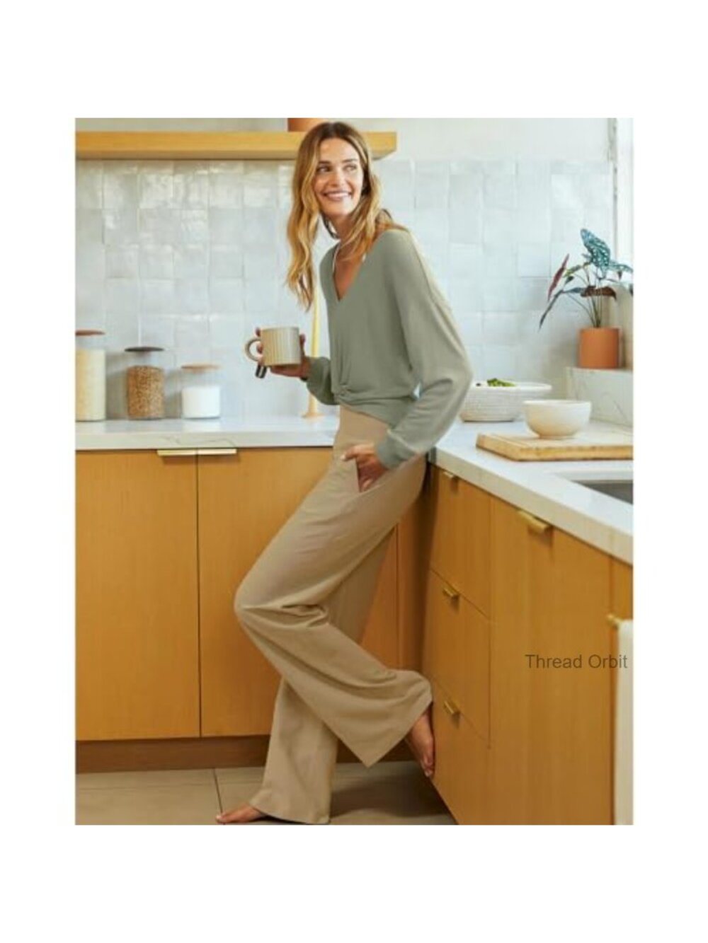 Women's High Waist Wide Leg Sweatpants 3-Pack with Pockets Lounge Yoga Palazzo - Picture 4 of 6